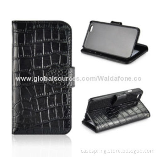 Crocodile Protective Sleeves for iPhone 6, Stand Leather Business Card Wallet